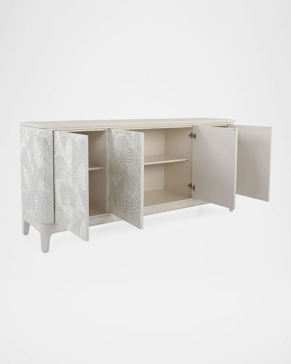 John-Richard Collection Ivory Palms 4-Door Credenza | Thumbnail 2 John-Richard Collection Ivory Palms 4-Door Credenza | Thumbnail 2