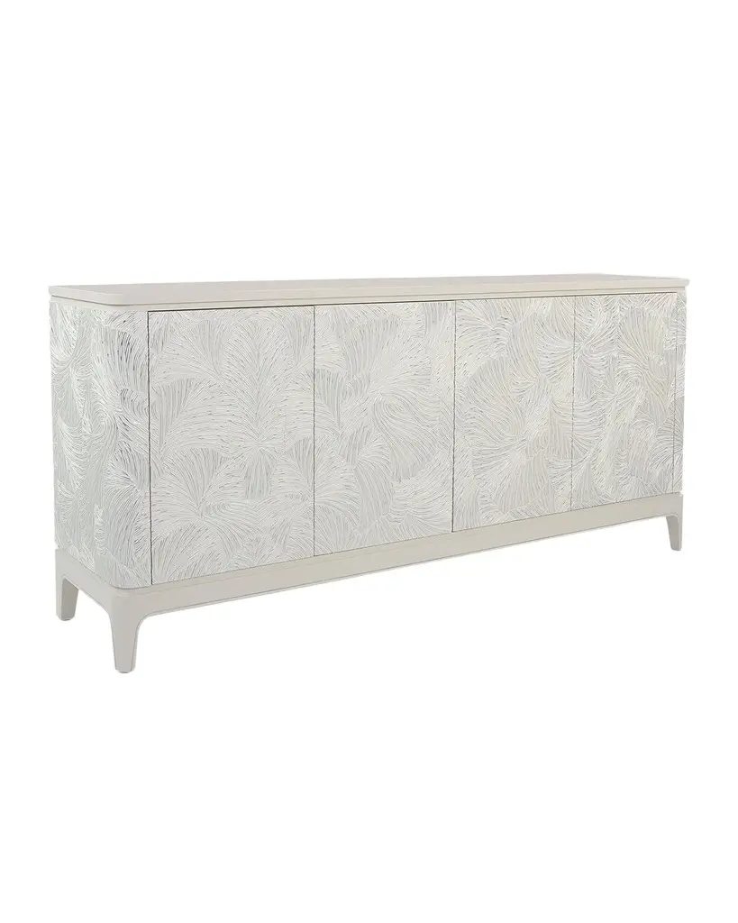 John-Richard Collection Ivory Palms 4-Door Credenza