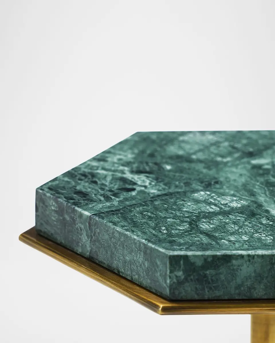 John-Richard Collection Verde Alpi Marble Martini Table | Thumbnail 2 John-Richard Collection Verde Alpi Marble Martini Table | Thumbnail 2