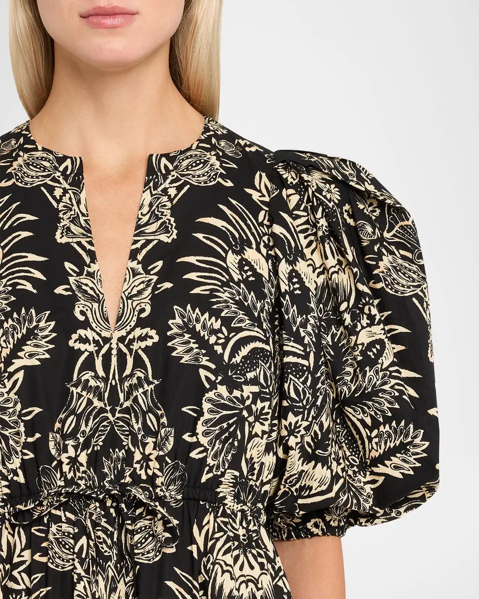 Ulla Johnson Tasneem Pleated Deep-V Satin Gown | Thumbnail 6 Ulla Johnson Tasneem Pleated Deep-V Satin Gown | Thumbnail 6