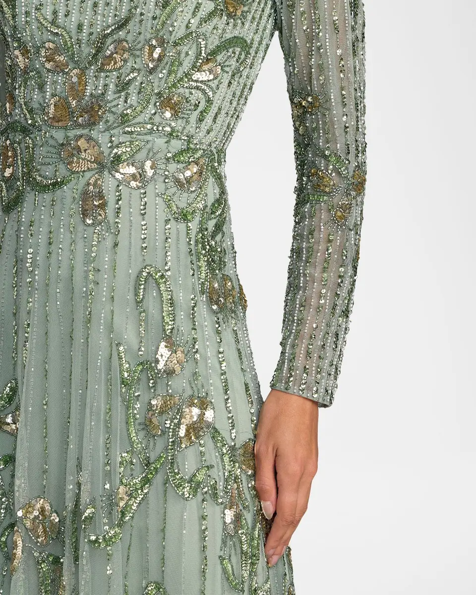 Mac Duggal Embellished Tulle A-Line Gown | Thumbnail 5 Mac Duggal Embellished Tulle A-Line Gown | Thumbnail 5