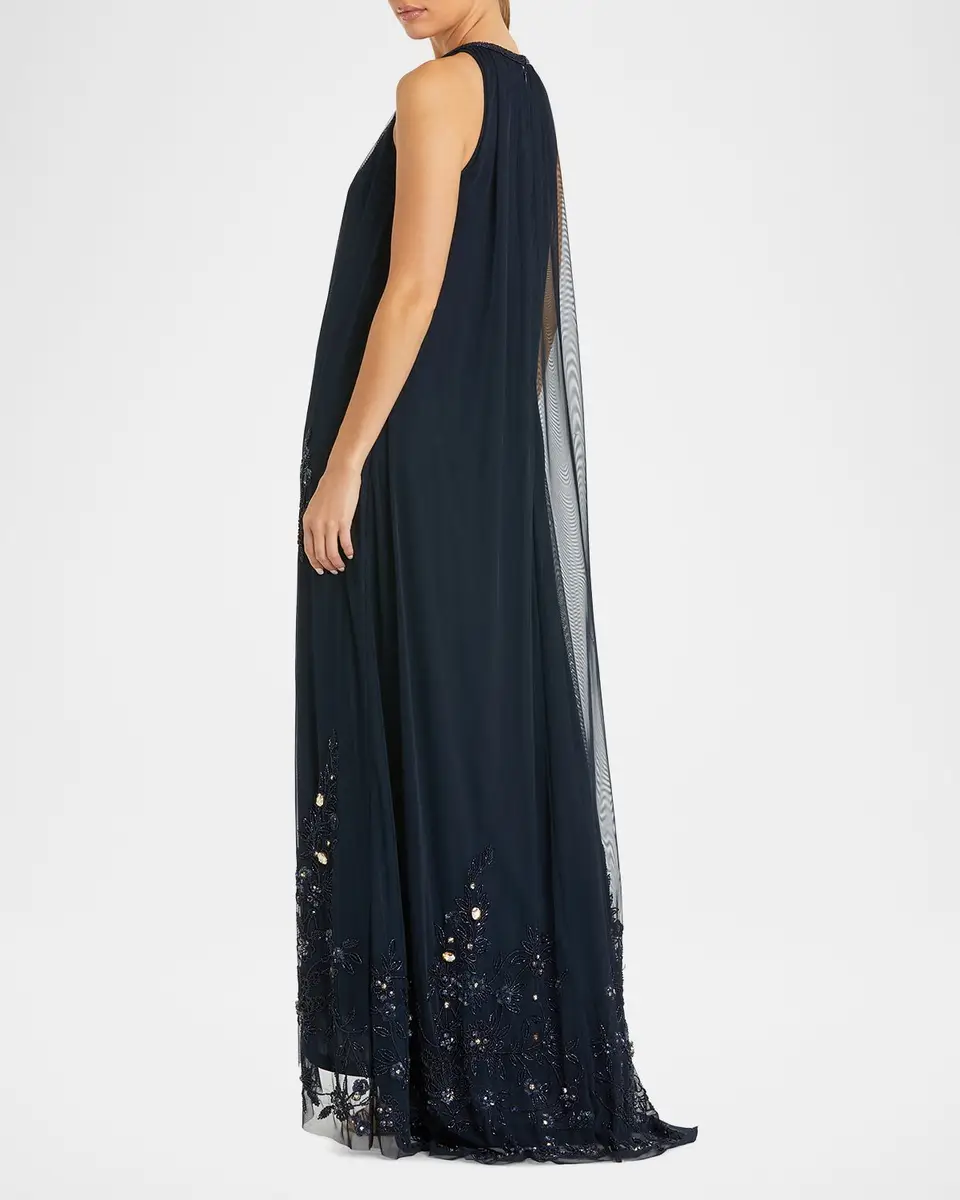 Mac Duggal Embellished Tulle Trapeze Gown | Thumbnail 3