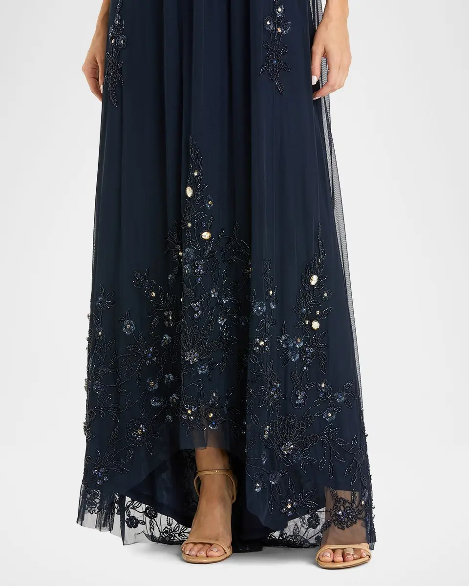 Mac Duggal Embellished Tulle Trapeze Gown | Thumbnail 4