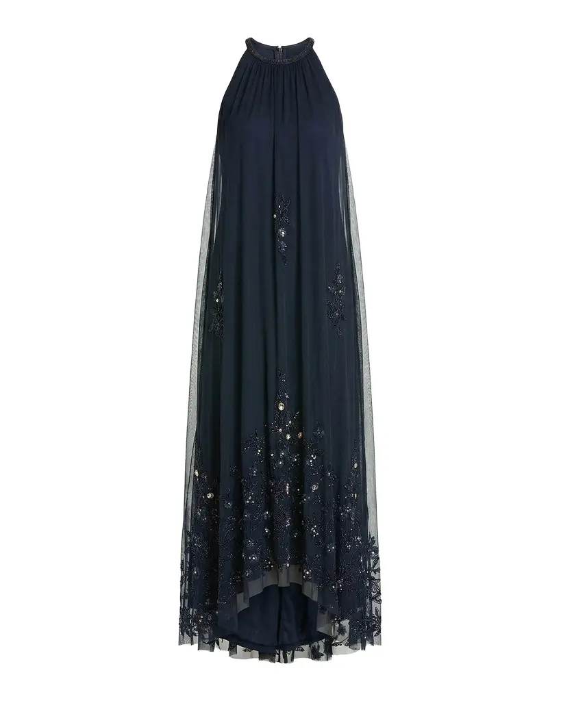 Mac Duggal Embellished Tulle Trapeze Gown