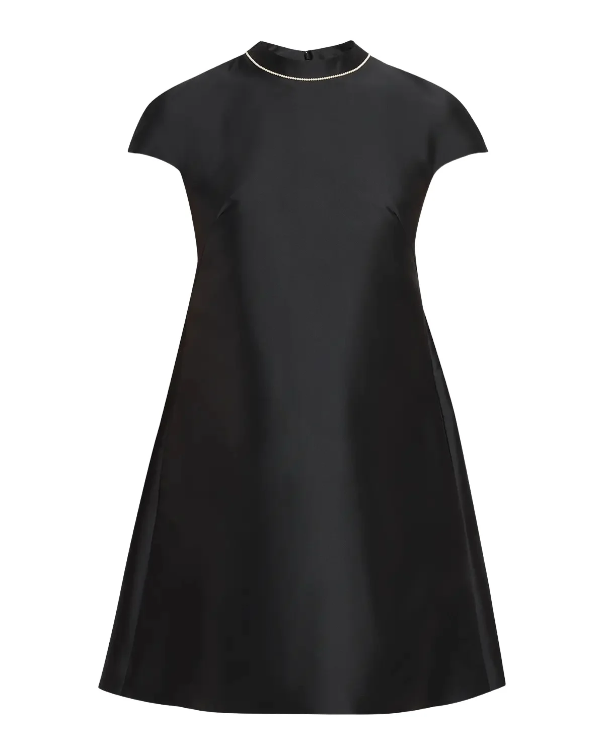 PRABAL GURUNG Pearly Collar Cap Sleeve Mini Dress