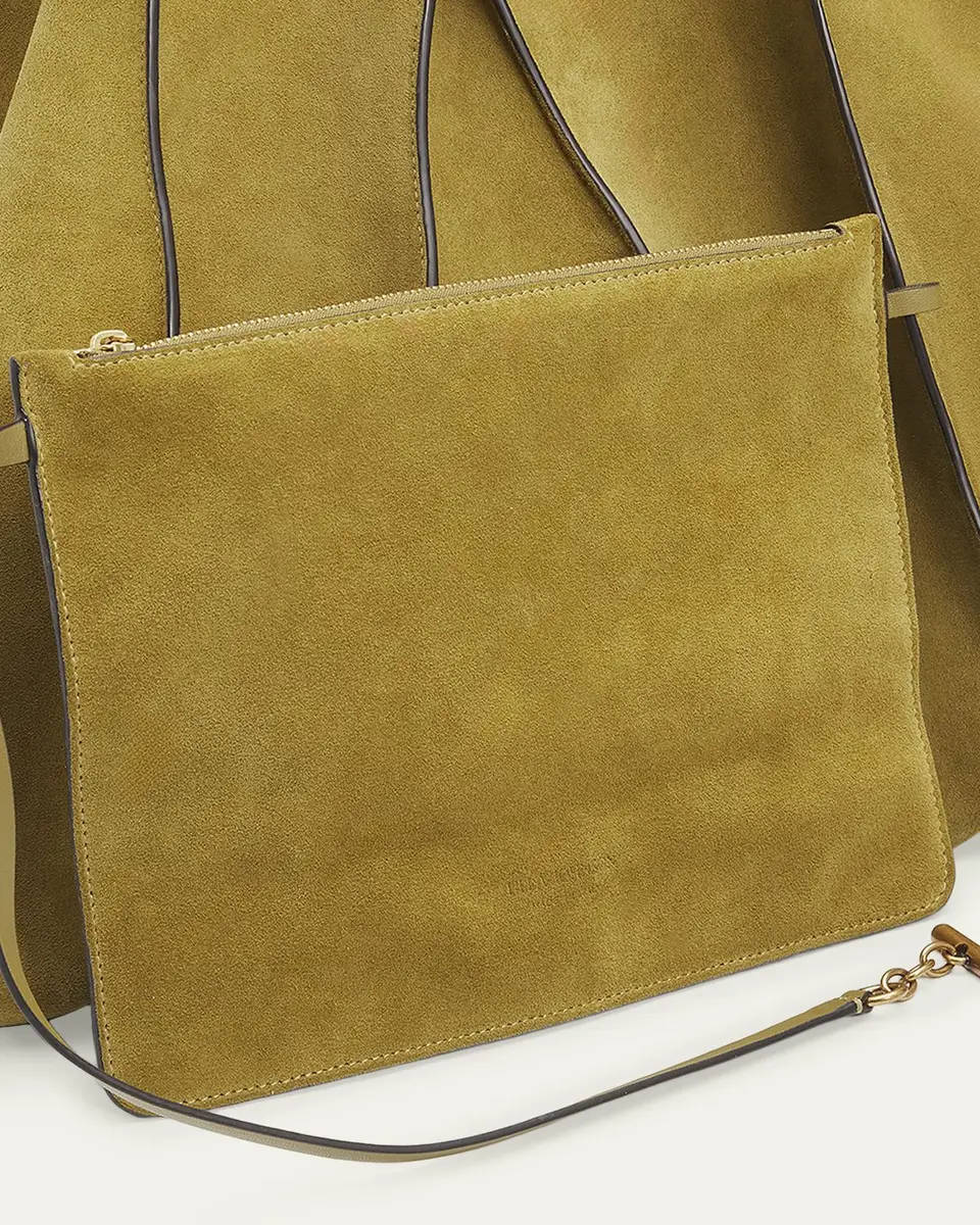 Ulla Johnson Adria Large Wavy Suede Tote Bag | Thumbnail 5