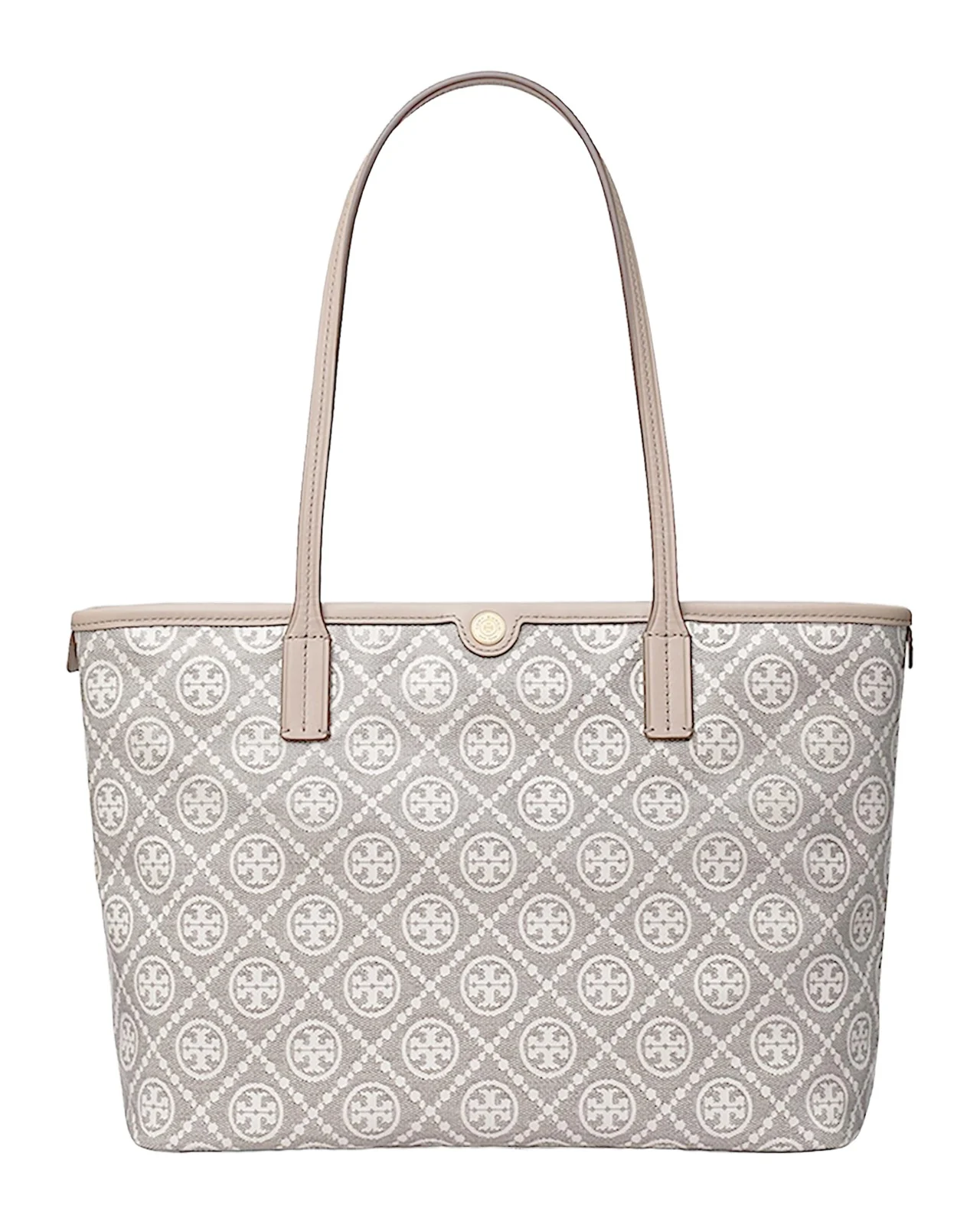 T Monogram Coated Canvas Tote Bag