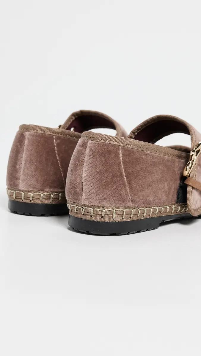 Flabelus Sophie Velvet Mary Jane Flats | Thumbnail 4 Flabelus Sophie Velvet Mary Jane Flats | Thumbnail 4