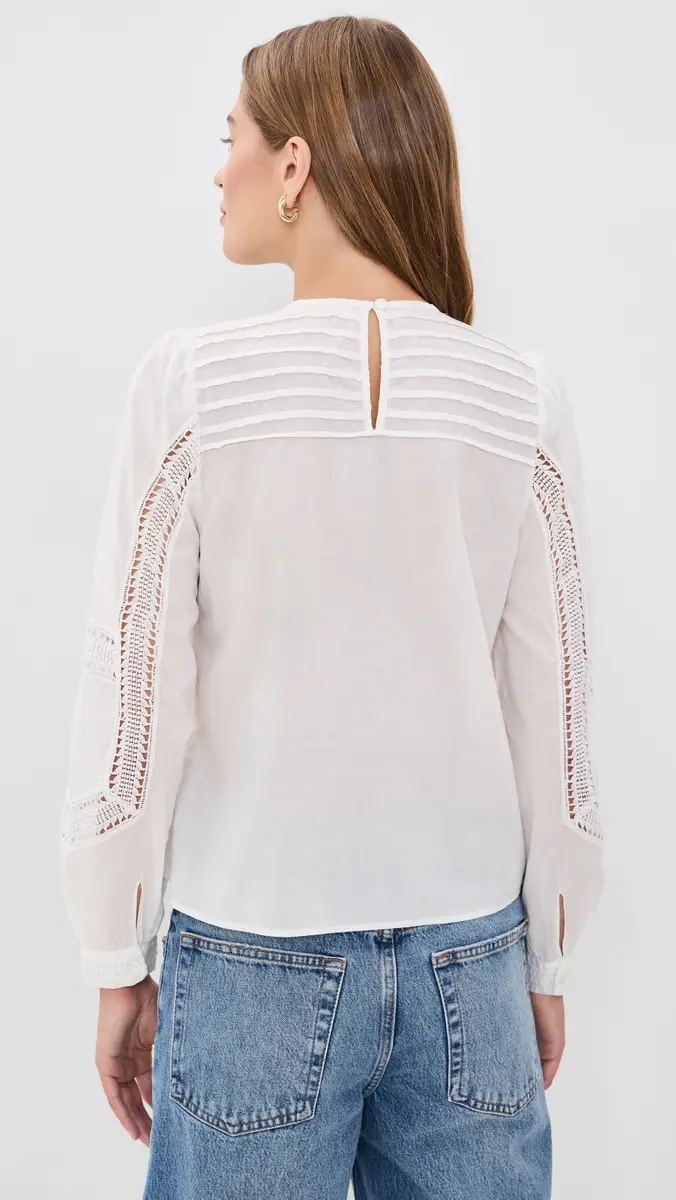 Ulla Johnson Marlowe Long Sleeve Cotton Top | Thumbnail 3 Ulla Johnson Marlowe Long Sleeve Cotton Top | Thumbnail 3