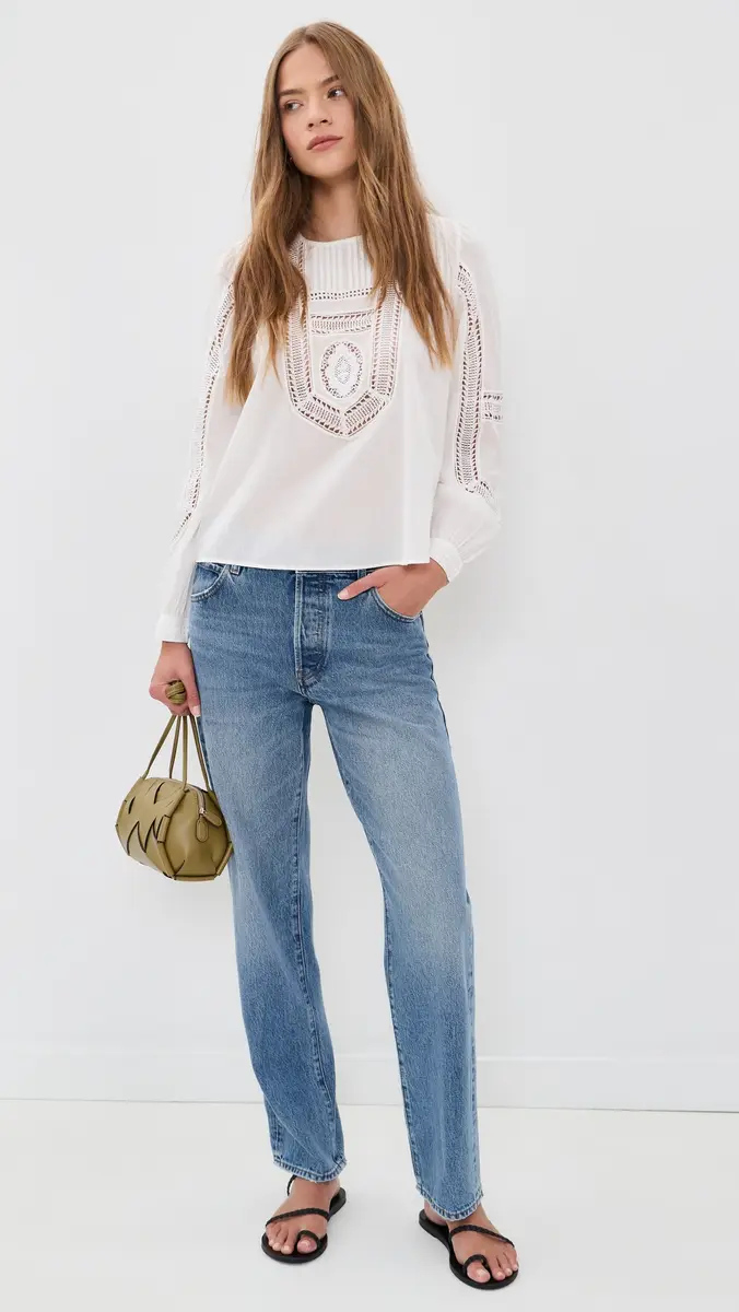 Ulla Johnson Marlowe Long Sleeve Cotton Top | Thumbnail 5 Ulla Johnson Marlowe Long Sleeve Cotton Top | Thumbnail 5