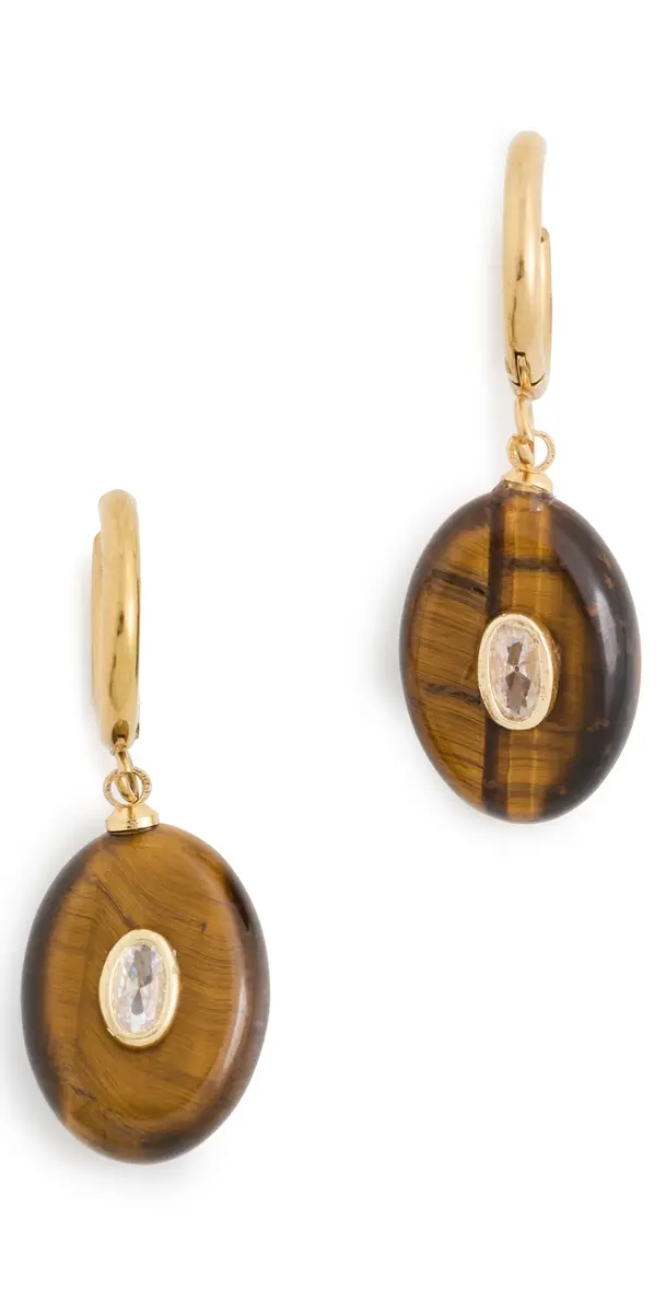 By Adina Eden Turtle Charm Drop Earrings Brown One Size | Image 1 By Adina Eden Turtle Charm Drop Earrings Brown One Size | Image 1