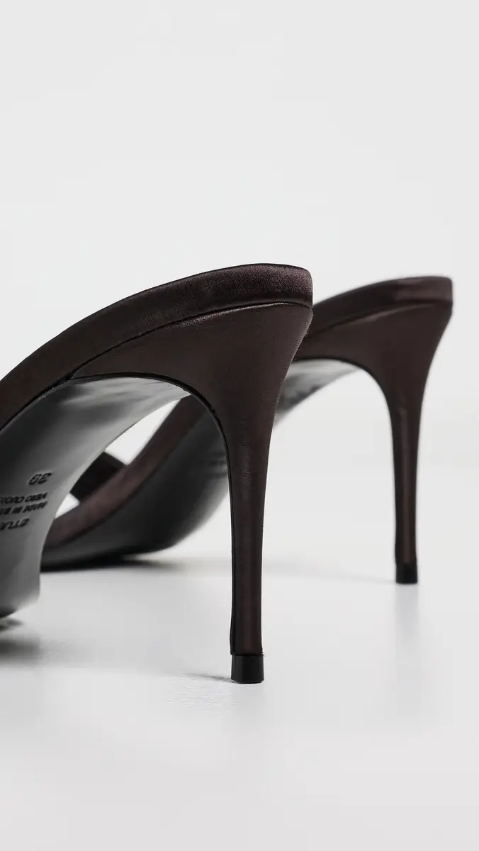 Black Suede Studio Naomi Satin Mules | Thumbnail 4 Black Suede Studio Naomi Satin Mules | Thumbnail 4