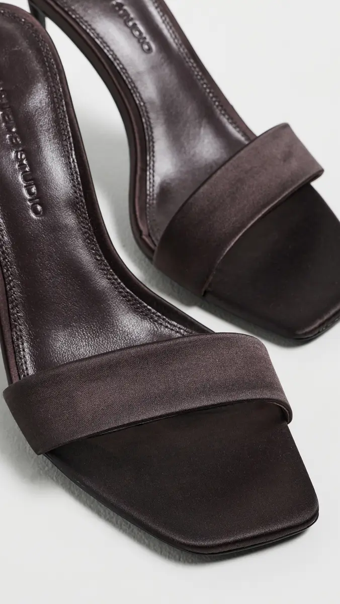 Black Suede Studio Naomi Satin Mules | Thumbnail 6 Black Suede Studio Naomi Satin Mules | Thumbnail 6