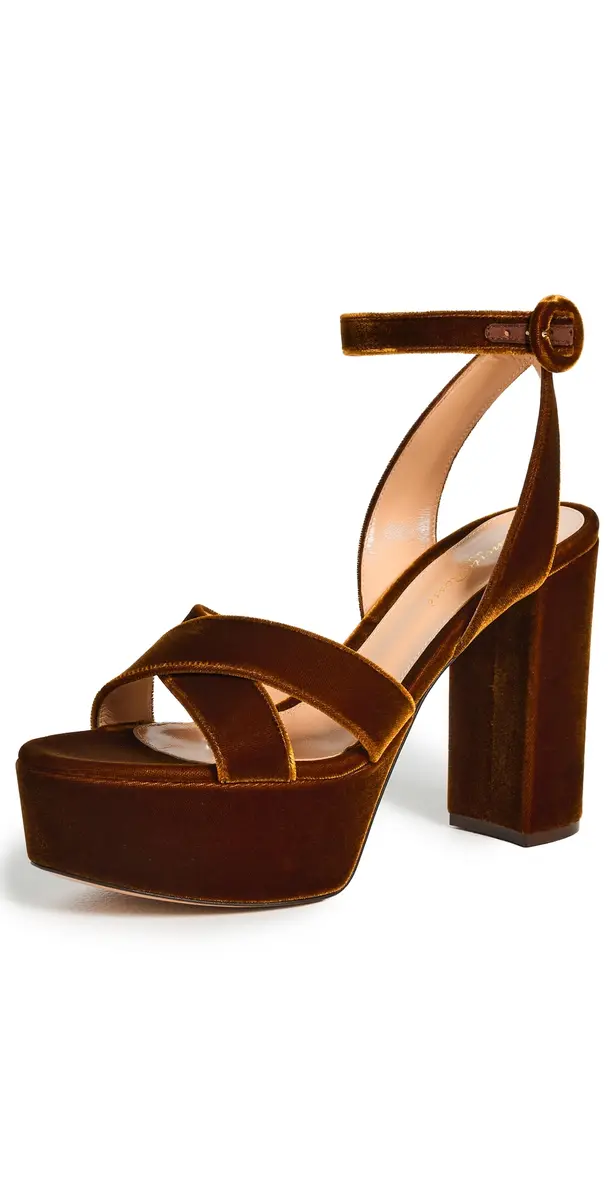 Gianvito Rossi Sabrina Velluto Heels Brown | Image 1 Gianvito Rossi Sabrina Velluto Heels Brown | Image 1