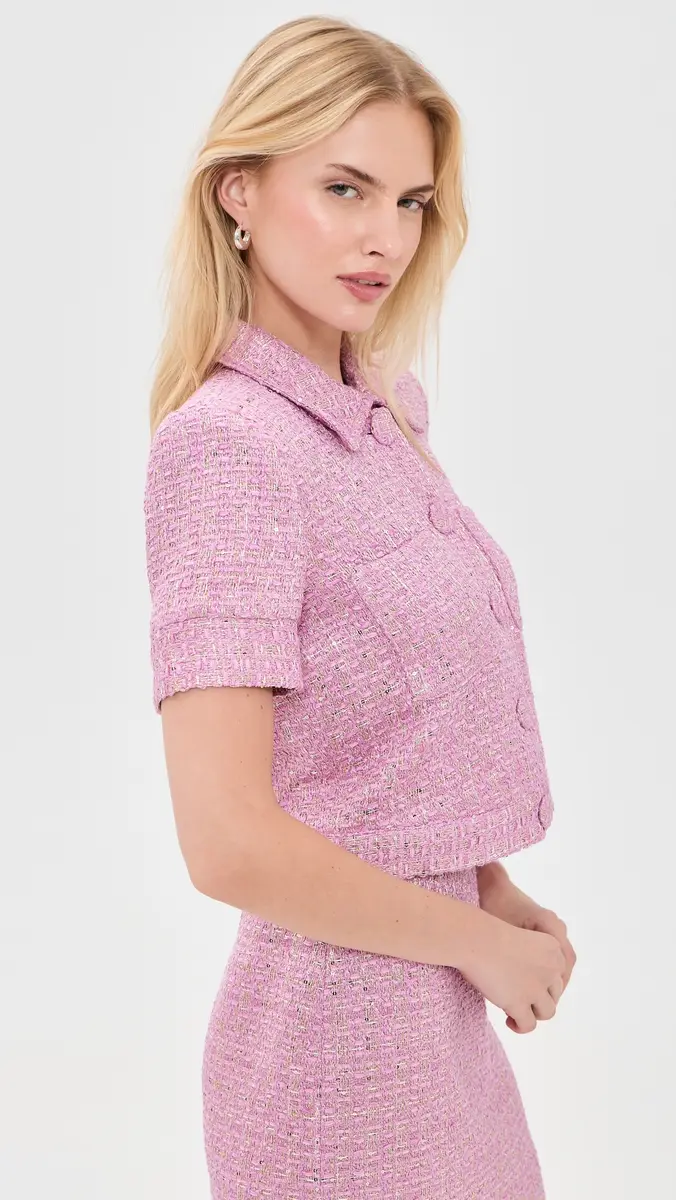 L'Agence Chita Cropped Short Sleeve Jacket | Thumbnail 4 L'Agence Chita Cropped Short Sleeve Jacket | Thumbnail 4