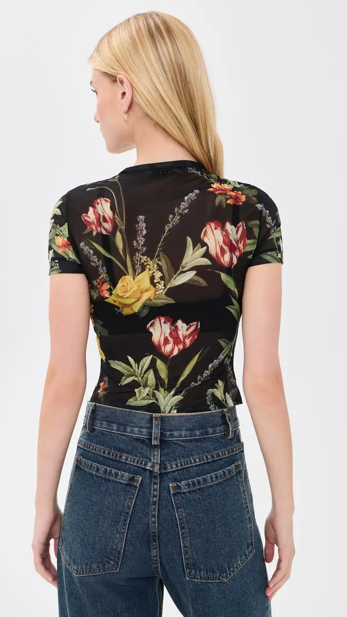 Alice + Olivia Tess Crew Neck Tee | Thumbnail 3 Alice + Olivia Tess Crew Neck Tee | Thumbnail 3