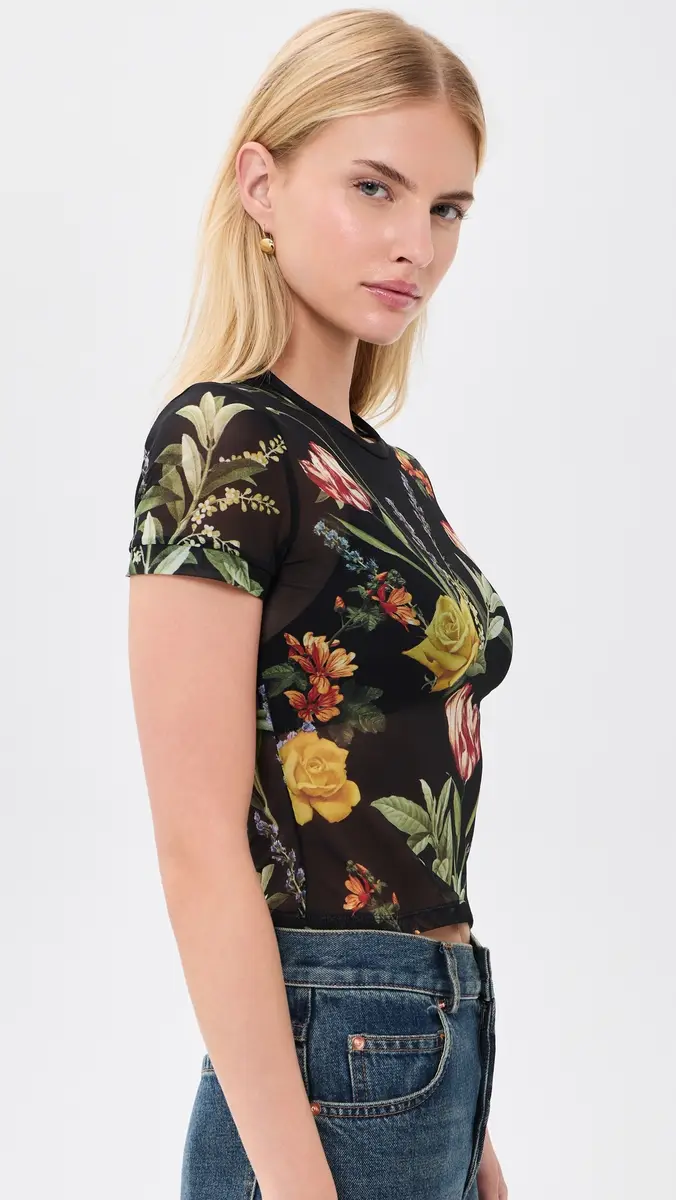 Alice + Olivia Tess Crew Neck Tee | Thumbnail 4 Alice + Olivia Tess Crew Neck Tee | Thumbnail 4