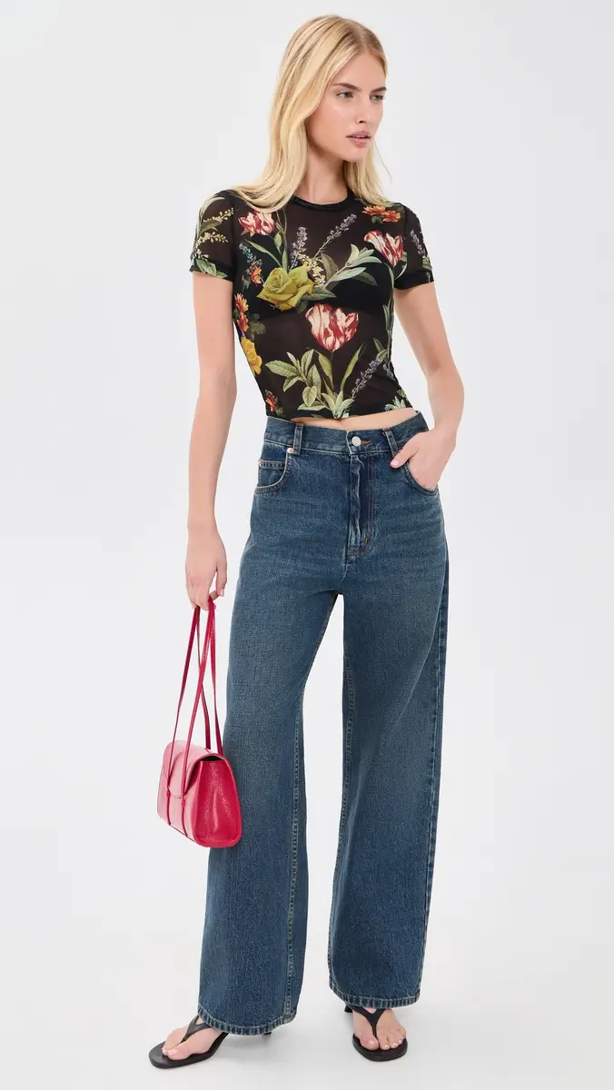 Alice + Olivia Tess Crew Neck Tee | Thumbnail 5 Alice + Olivia Tess Crew Neck Tee | Thumbnail 5