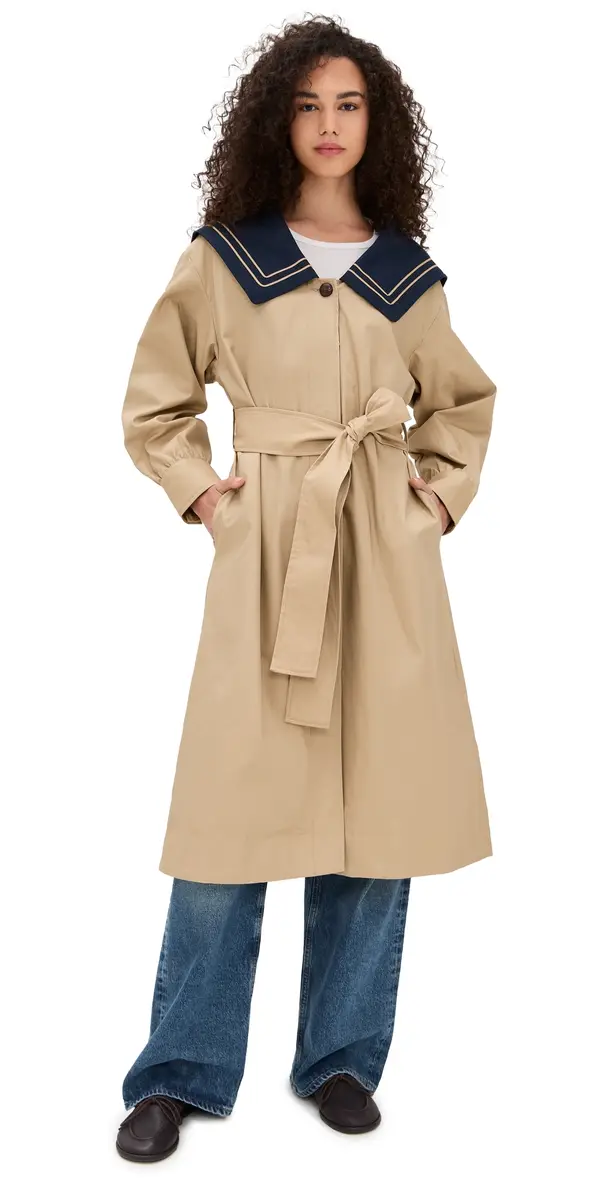 Damson Madder Ella Trench Tan | Image 1 Damson Madder Ella Trench Tan | Image 1