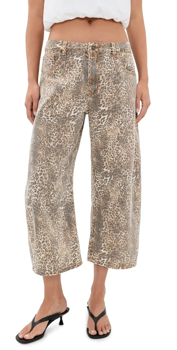 Lioness Horseshoe Cropped Jeans eopard | Image 1 Lioness Horseshoe Cropped Jeans eopard | Image 1