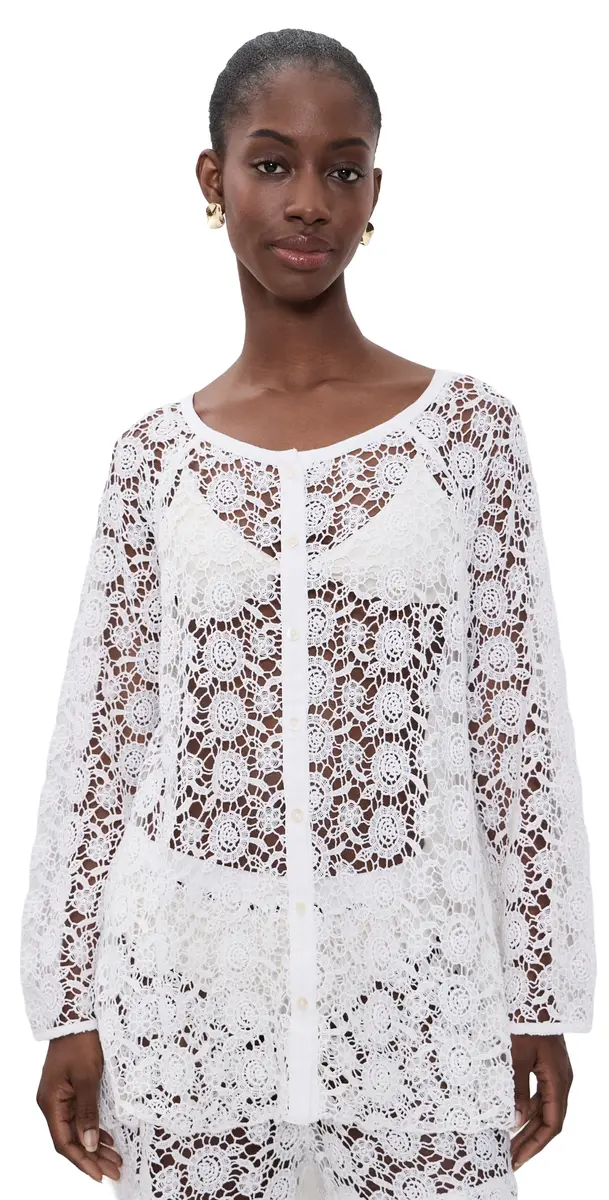 La Maregold Cosima Coverup Cardigan White | Image 1 La Maregold Cosima Coverup Cardigan White | Image 1