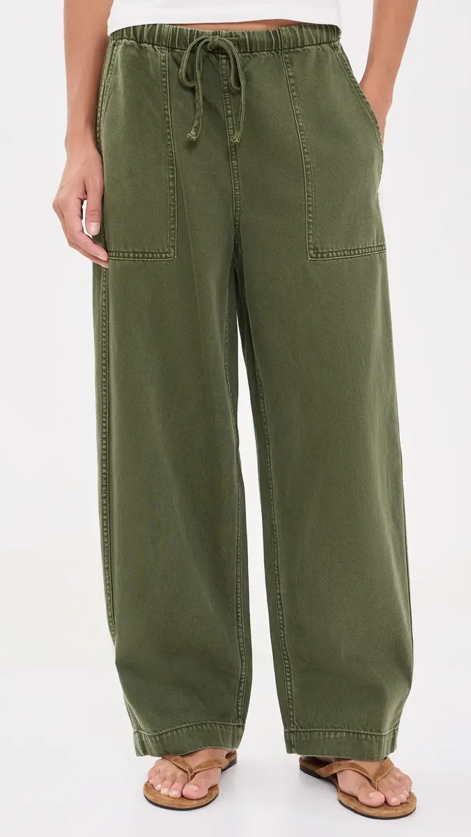 Madewell Pull-On Barrel-Leg Utility Pants in Airy Denim | Thumbnail 2 Madewell Pull-On Barrel-Leg Utility Pants in Airy Denim | Thumbnail 2
