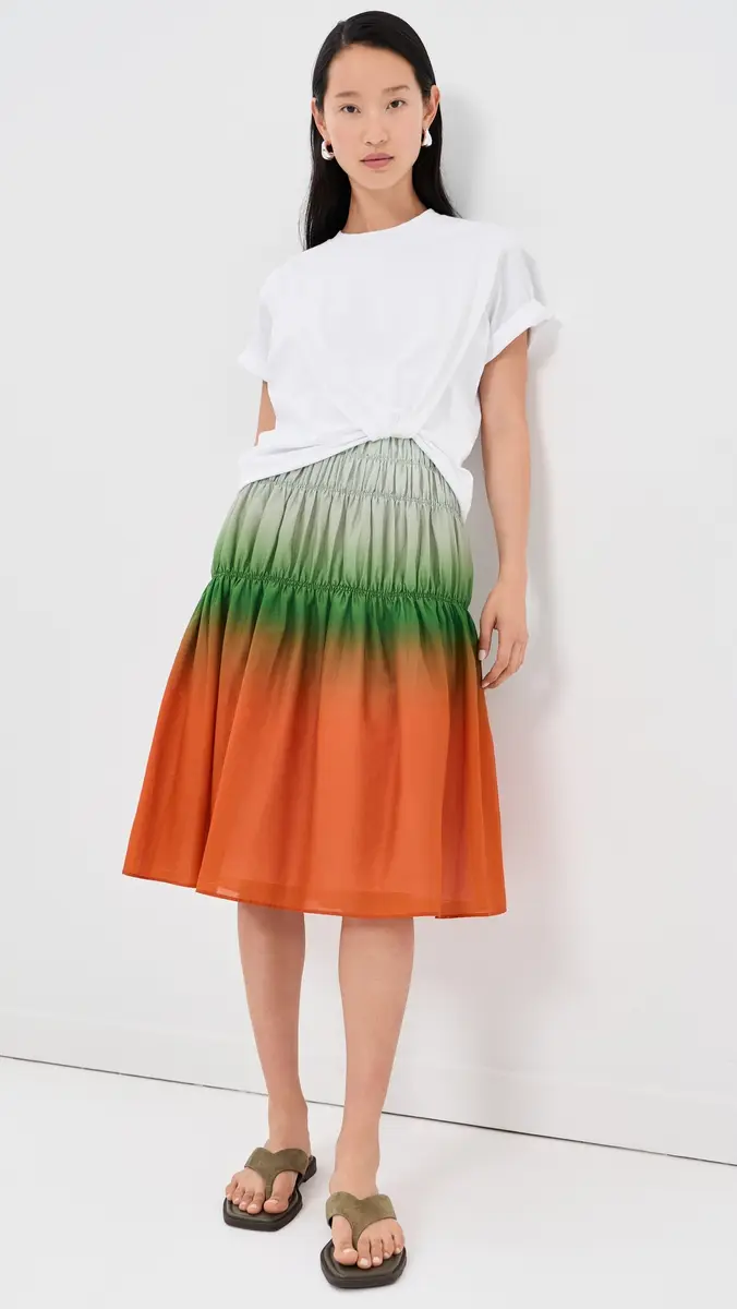 3.1 Phillip Lim T-Shirt Combo Dress with Ombre Voile Skirt | Thumbnail 2 3.1 Phillip Lim T-Shirt Combo Dress with Ombre Voile Skirt | Thumbnail 2