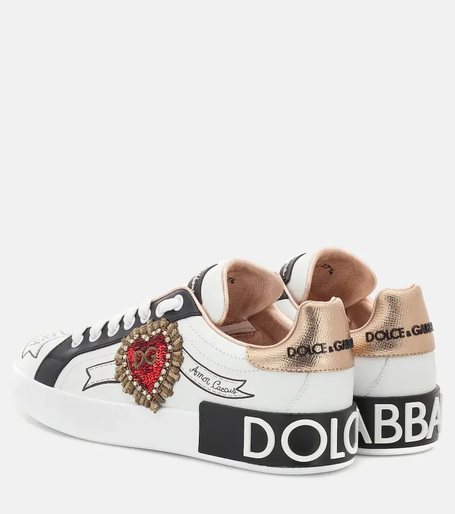 Dolce & Gabbana Portofino leather sneakers | Thumbnail 2