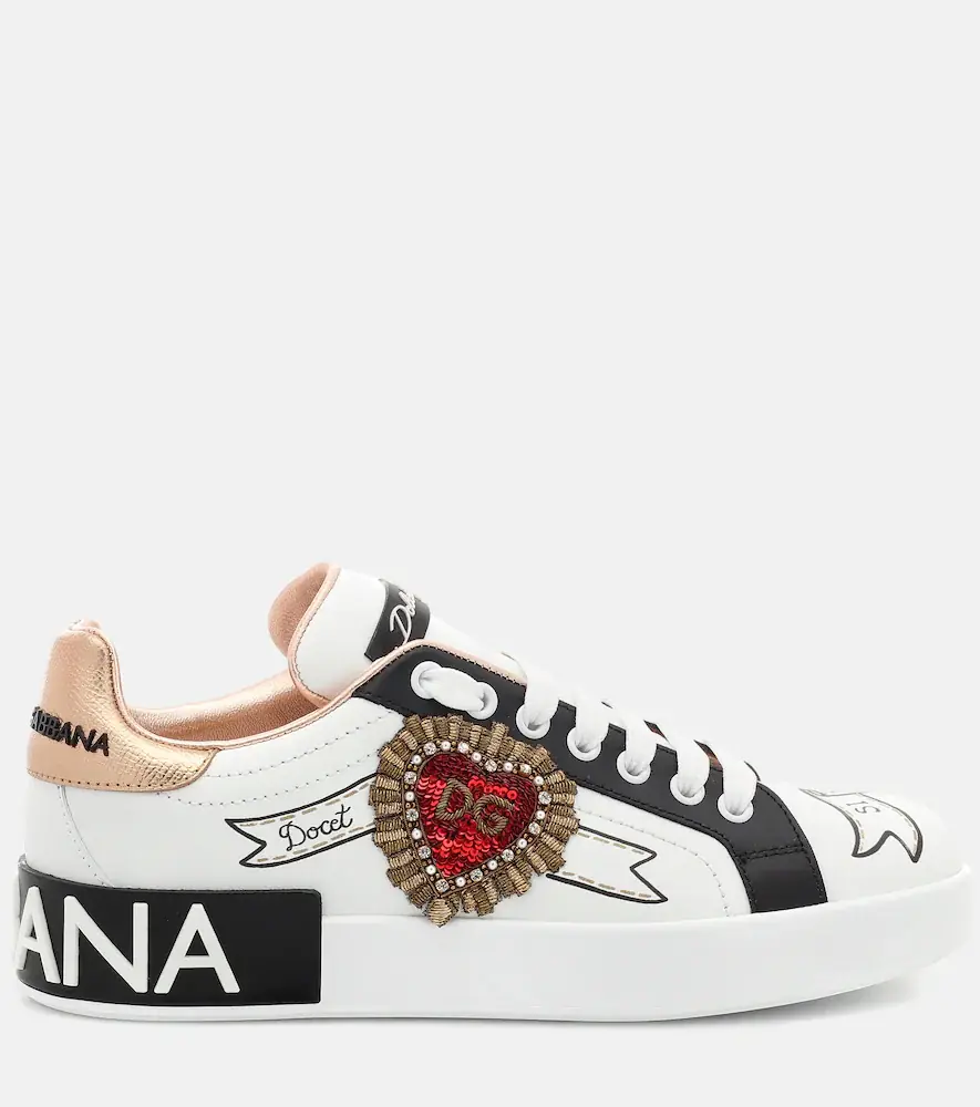 Dolce & Gabbana Portofino leather sneakers | Thumbnail 5