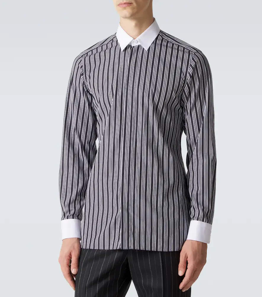 Tom Ford Striped cotton poplin shirt | Thumbnail 6 Tom Ford Striped cotton poplin shirt | Thumbnail 6