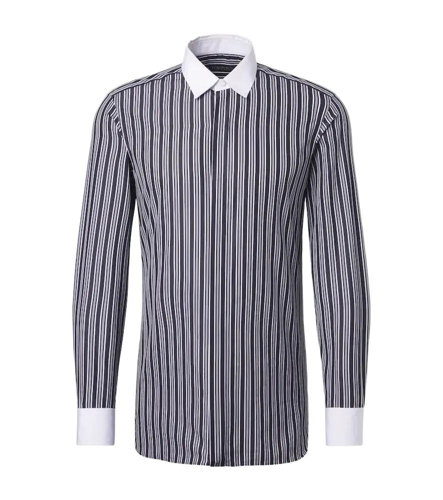 Striped cotton poplin shirt Striped cotton poplin shirt