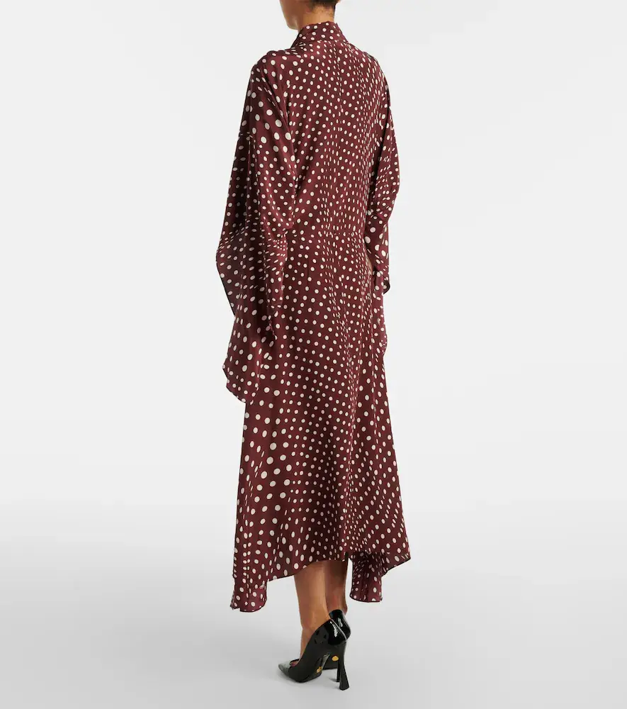 Stella McCartney Polka-dot tie-neck silk midi dress | Thumbnail 2 Stella McCartney Polka-dot tie-neck silk midi dress | Thumbnail 2