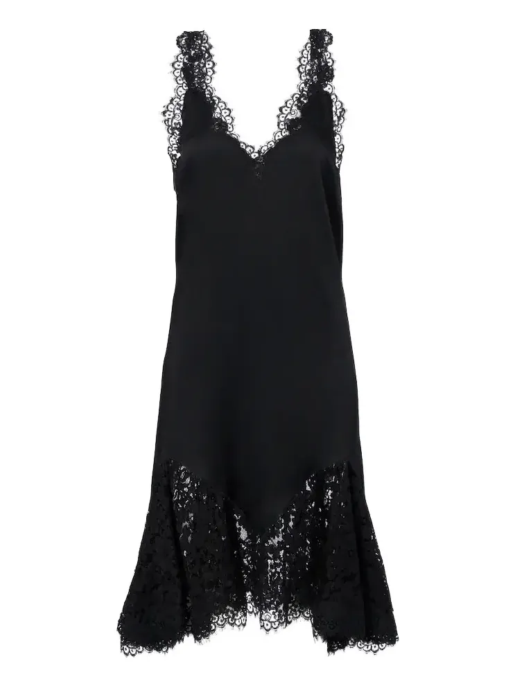 Lace-trimmed minidress