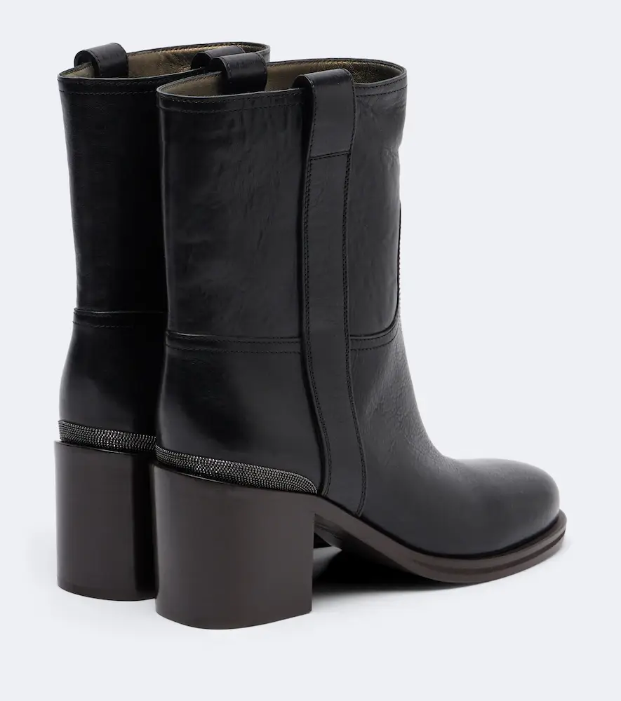 Brunello Cucinelli Monili leather ankle boots | Thumbnail 4