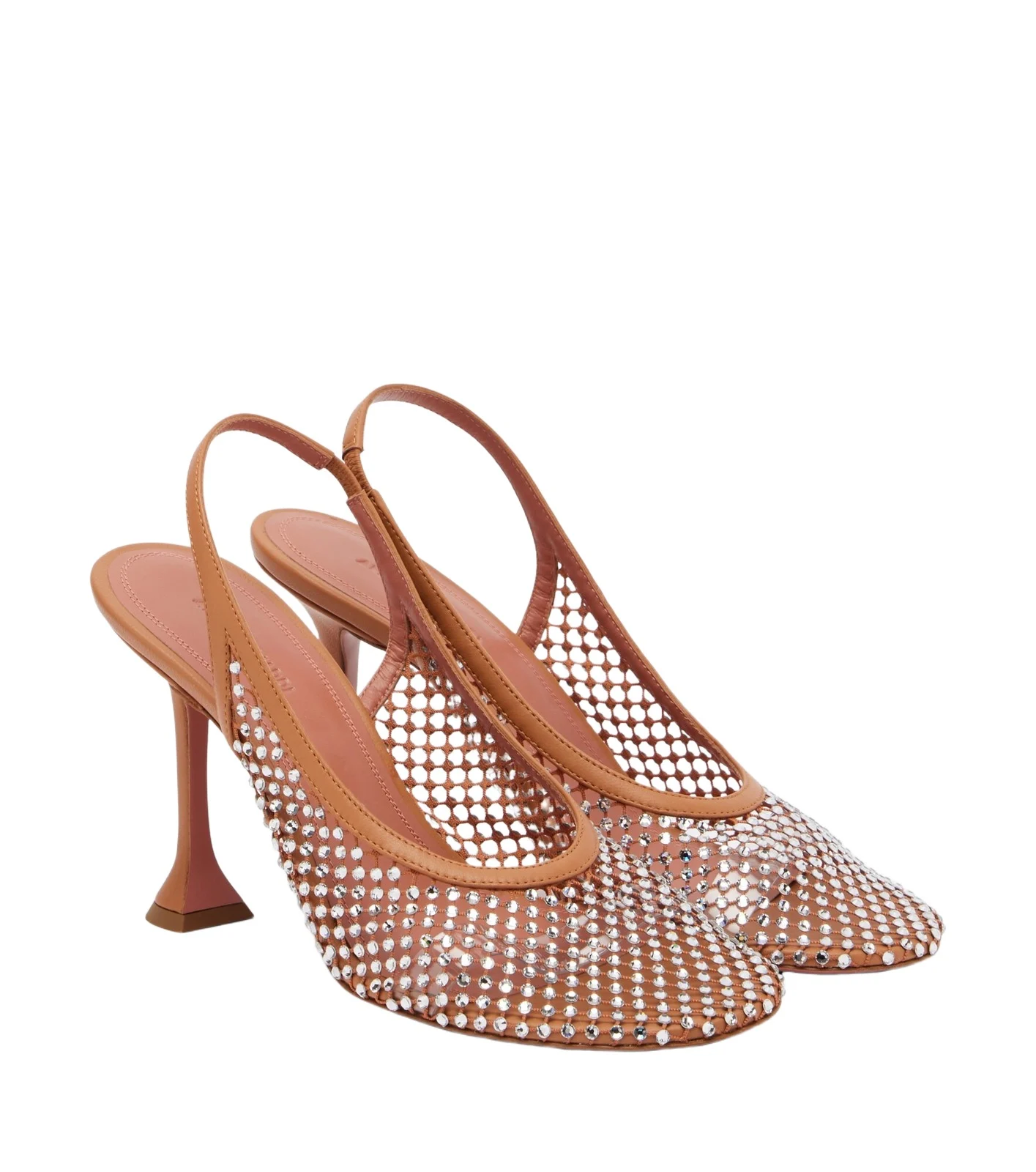 Amina Muaddi Dolly crystal embellished slingback pumps