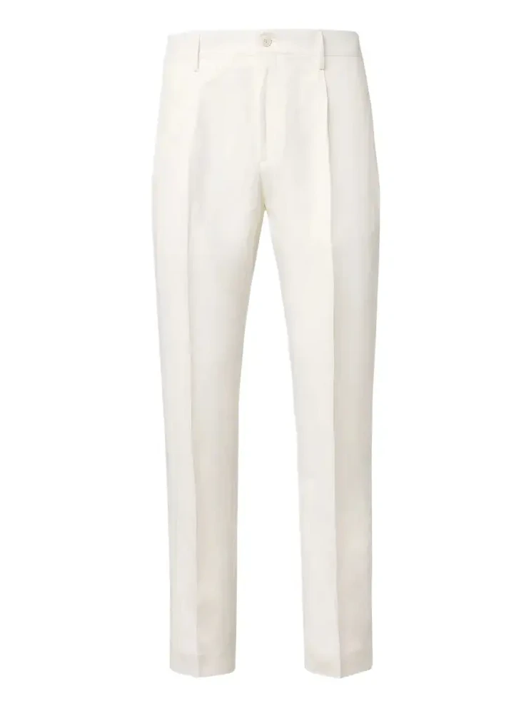 Linen and silk suit pants