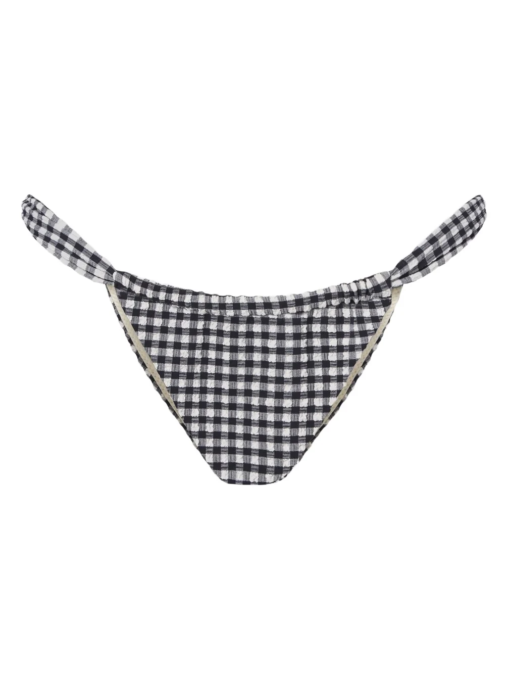 Montce Sandra polka-dot seersucker bikini bottoms