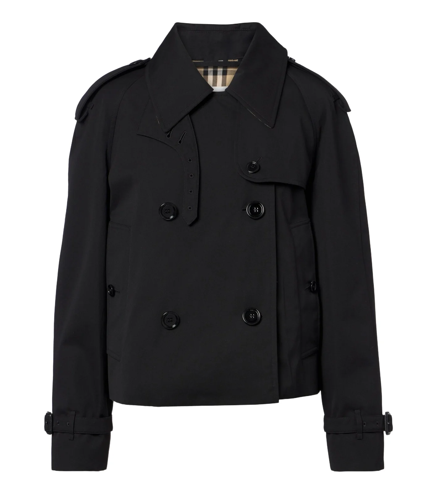 Double-breasted cotton gabardine jacket Double-breasted cotton gabardine jacket
