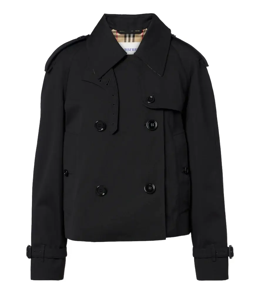 Burberry Double-breasted cotton gabardine jacket | Image 1 Burberry Double-breasted cotton gabardine jacket | Image 1