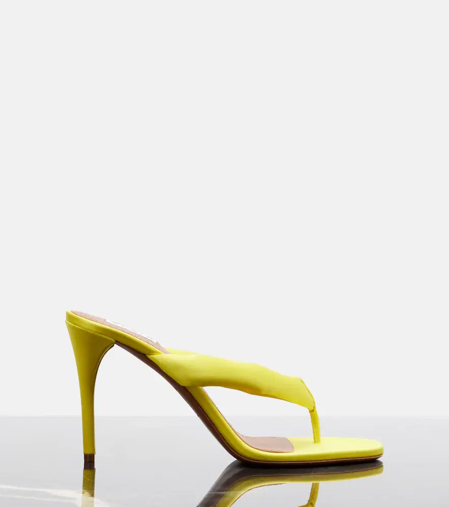 ALAÏA ALAÏA Padded satin sandals | Thumbnail 4