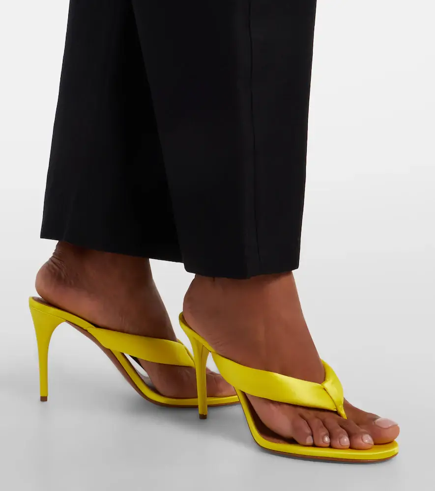 ALAÏA ALAÏA Padded satin sandals | Thumbnail 5