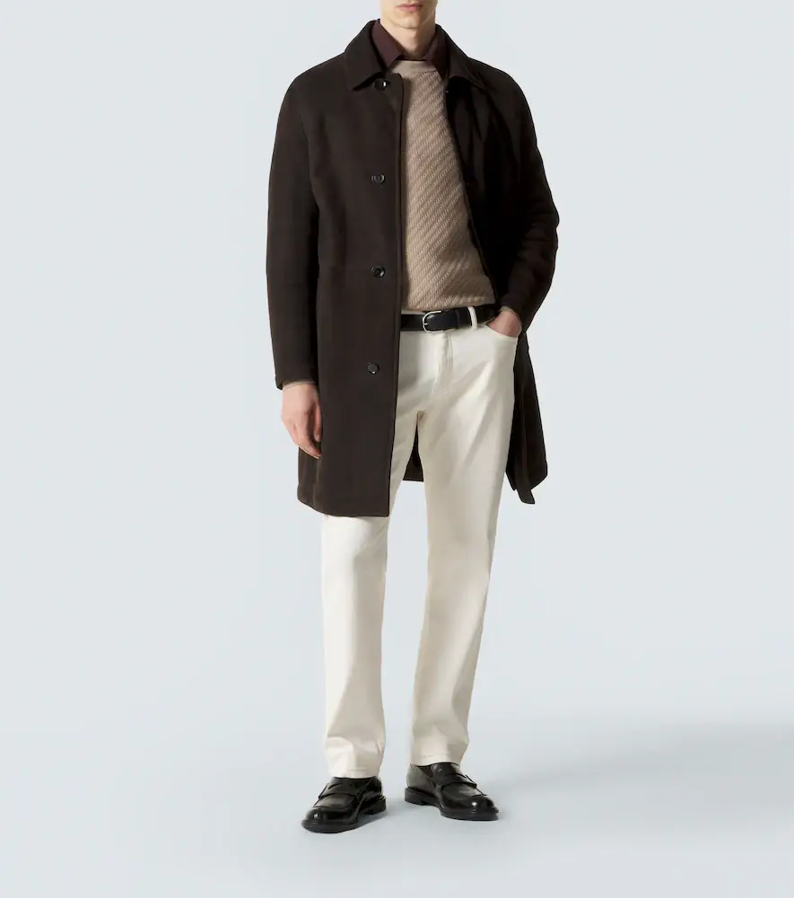 Brioni Shearling-lined suede coat | Thumbnail 2 Brioni Shearling-lined suede coat | Thumbnail 2