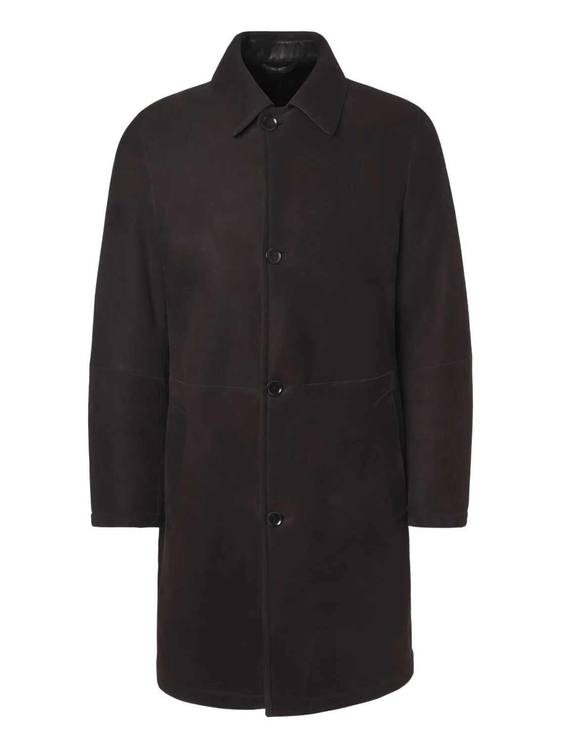 Shearling-lined suede coat Shearling-lined suede coat