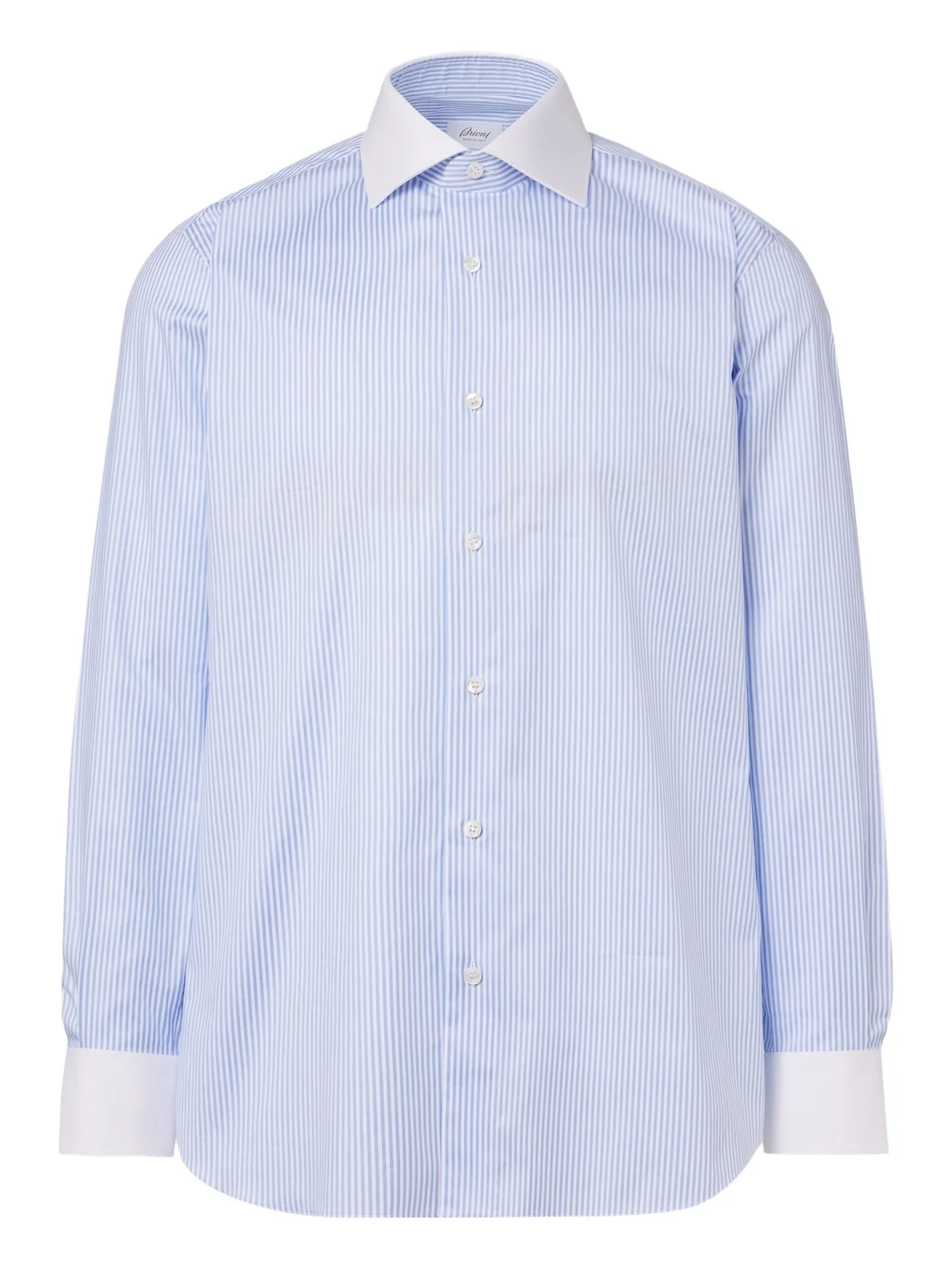 Brioni William striped cotton poplin shirt