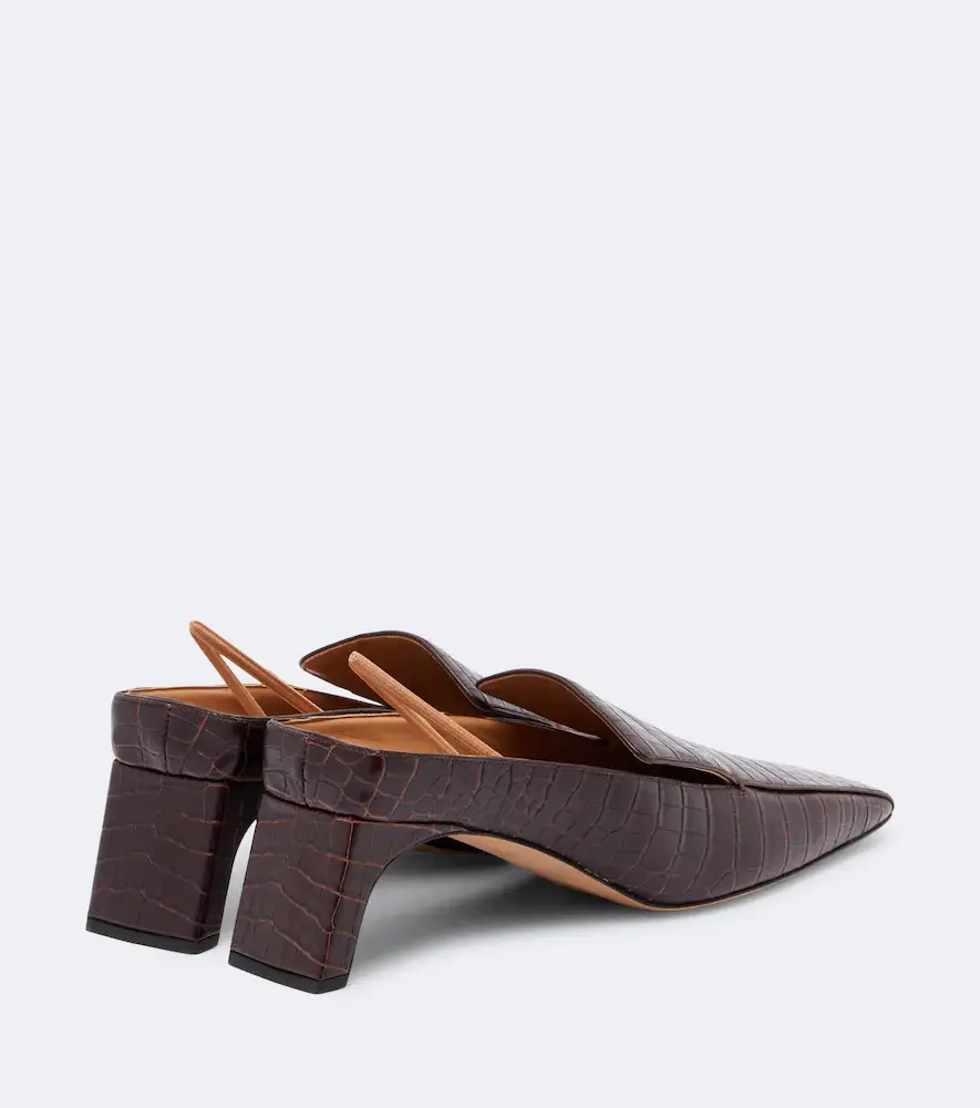 Calvin Klein Collection Tilda croc-effect leather slingback pumps | Thumbnail 3 Calvin Klein Collection Tilda croc-effect leather slingback pumps | Thumbnail 3