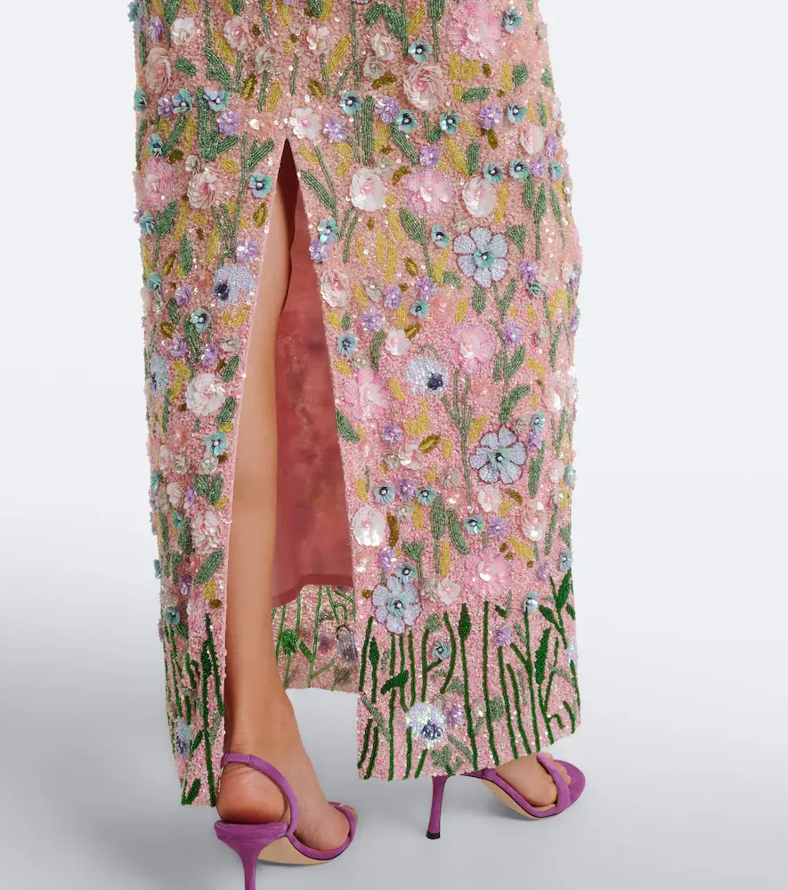 LA FUORI Là Fuori Embellished floral-appliqué gown | Thumbnail 2