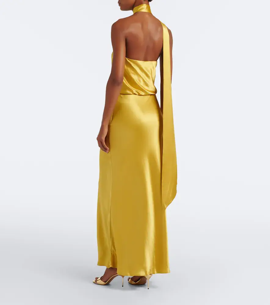Staud Estelle one-shoulder satin maxi dress | Thumbnail 5 Staud Estelle one-shoulder satin maxi dress | Thumbnail 5