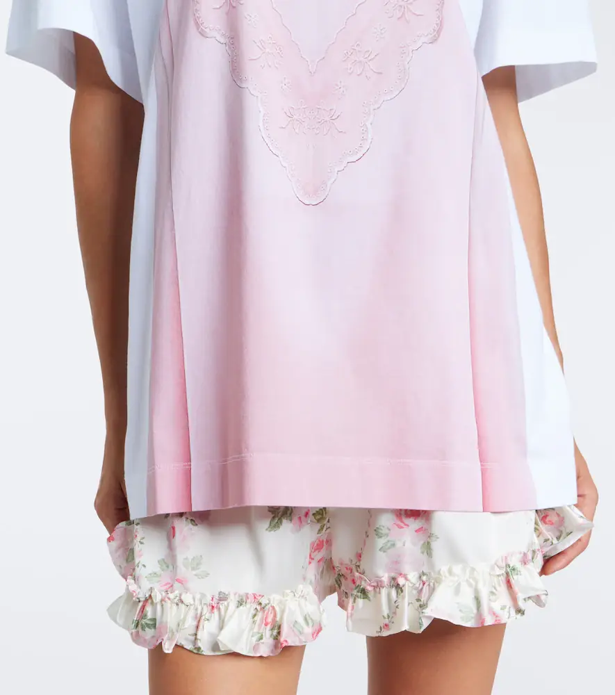 Simone Rocha Trompe l'ail cotton jersey T-shirt | Thumbnail 3 Simone Rocha Trompe l'ail cotton jersey T-shirt | Thumbnail 3
