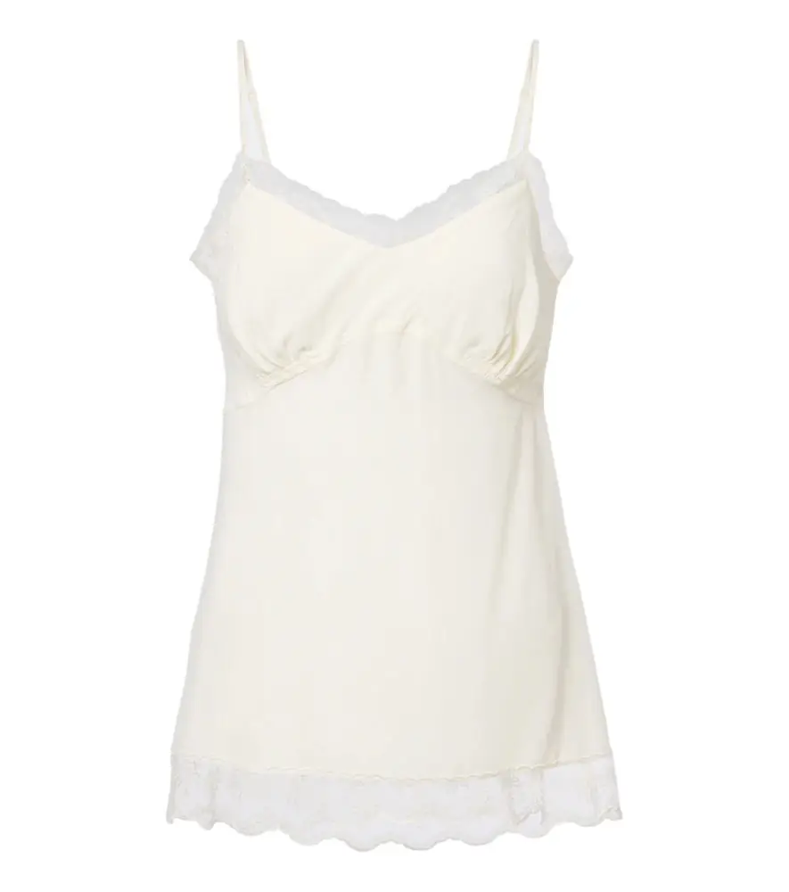 Simone Rocha Lace-trimmed crêpe de chine camisole | Image 1 Simone Rocha Lace-trimmed crêpe de chine camisole | Image 1