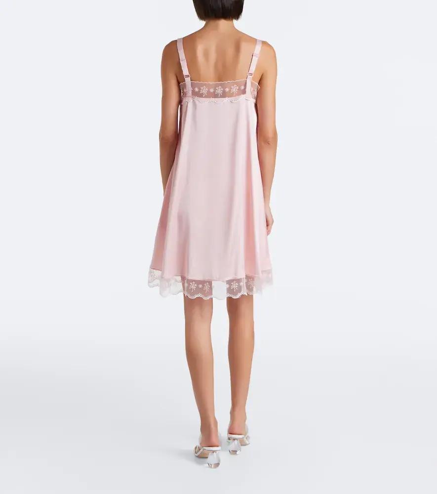 Simone Rocha Lace-trimmed satin slip dress | Thumbnail 3 Simone Rocha Lace-trimmed satin slip dress | Thumbnail 3